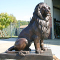 Classic outdoor life size metal animal sculpture bronze lion statues